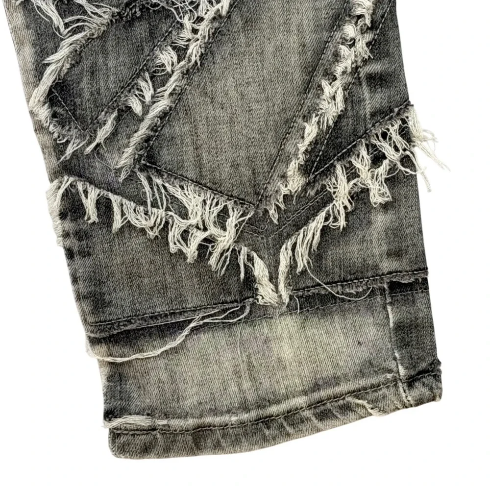 Waimea Men's Skinny Fit Patchwork‎ Jeans Gray Distressed Size 32 Stretch